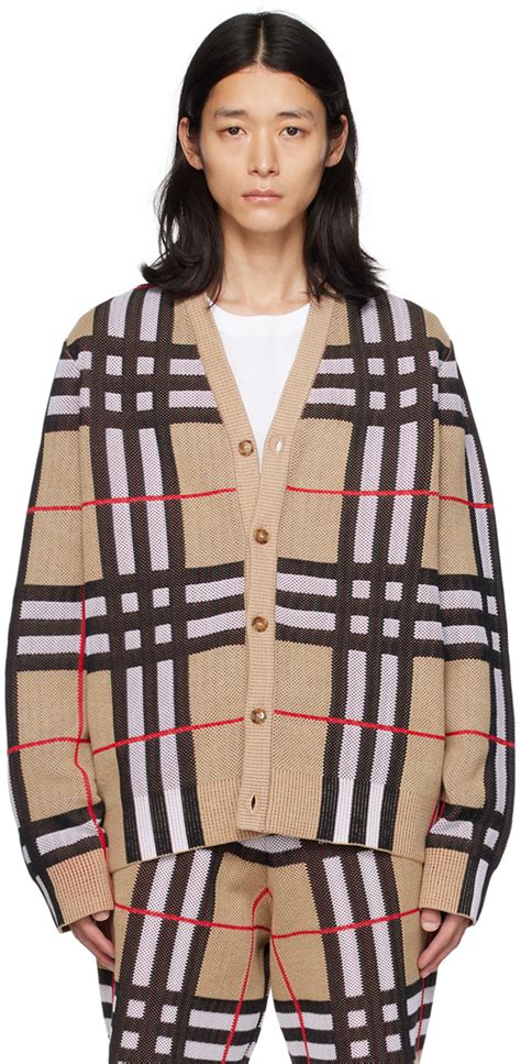 burberry brit check cardigan|Burberry equestrian cardigan.